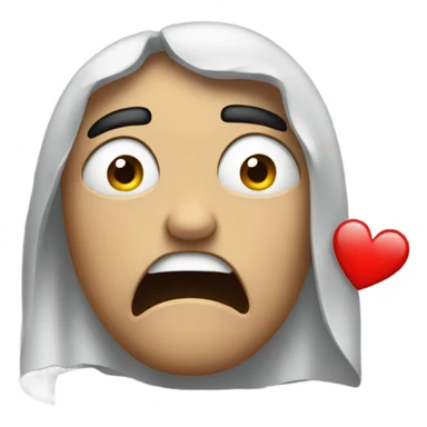 Pleading face with broken hearts sticker