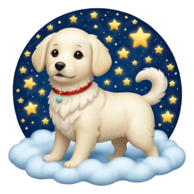 white labrador in space sticker