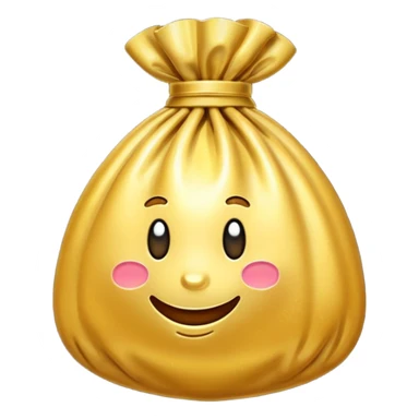 gold money bag sticker