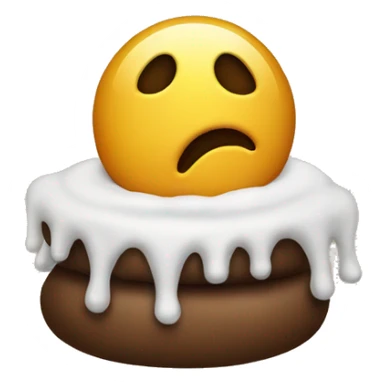 Poop emoji with halo emoji sticker