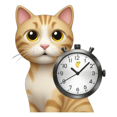 Cat watching watch sticker