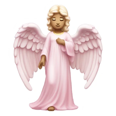 pastel pink angel statue sticker
