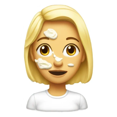 Girl with mayo on face sticker