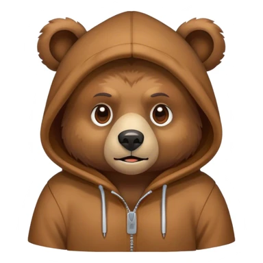 bear with a hoodie sticker
