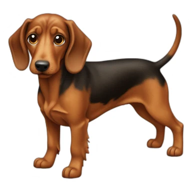 Teckel nain poil dur sticker