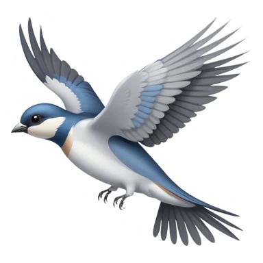 Swallow flight sticker