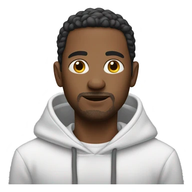 Man in white hoodie  sticker