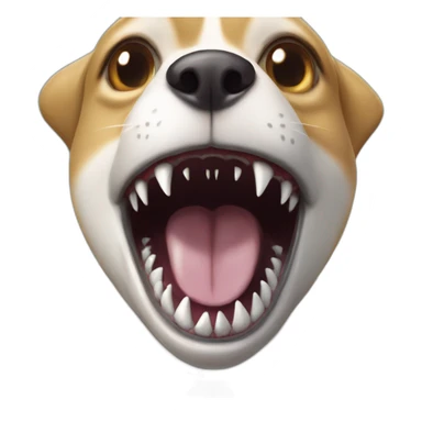 Shark whith dog in her mouth sticker