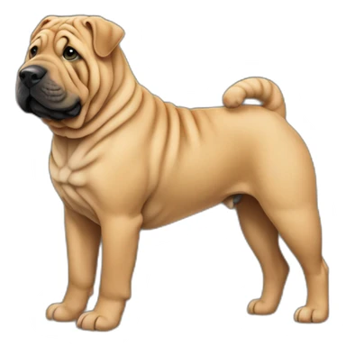 Sharpei negro sticker
