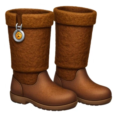 felt boots made of felted wool sticker