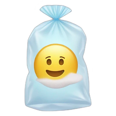 powder soap in a plastic bag sticker