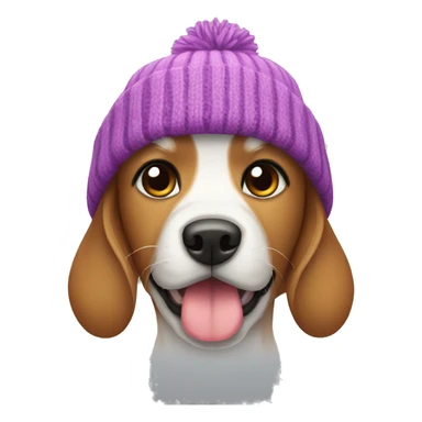 dog with a beanie sticker