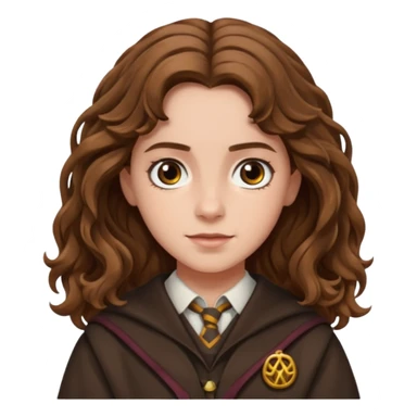 Hermione Granger with wavy hair sticker