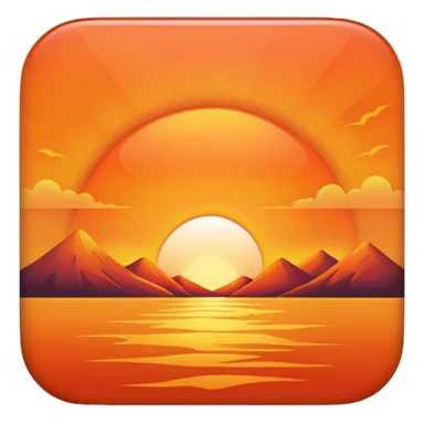 Sunset orange sticker