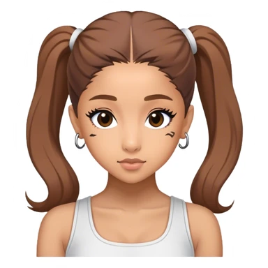 Ariana grande with "ryu" written on toptank sticker