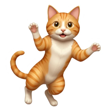 cat jumping sticker