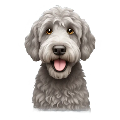 Gray Aussie doodle sticker