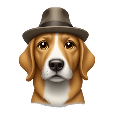 dog with a hat on sticker