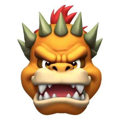 Bowser head  sticker