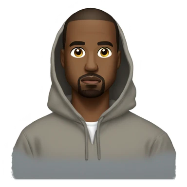 kanye west wearing yeezy hoodie sticker