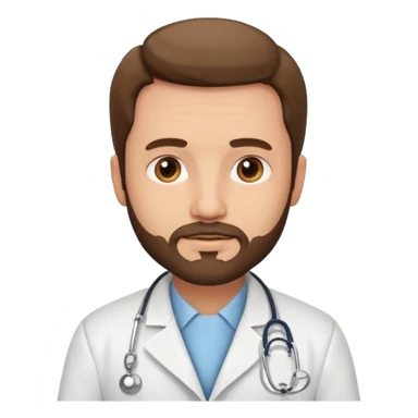 Male doctor little beard sticker