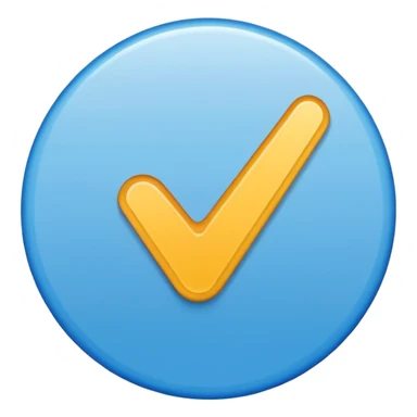 Make a blue tick mark sticker