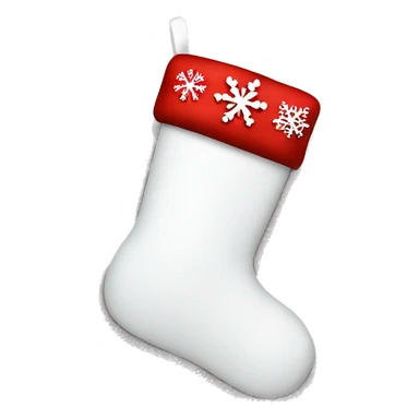 White Christmas stocking with snowflakes  sticker