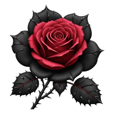 Gothic WhatsApp Emojis Like a black Rose  sticker