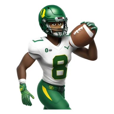 Oregon duck football player sticker