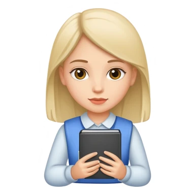 girl with notebook sticker