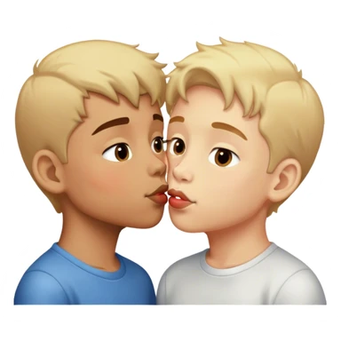 two boys kissing  sticker