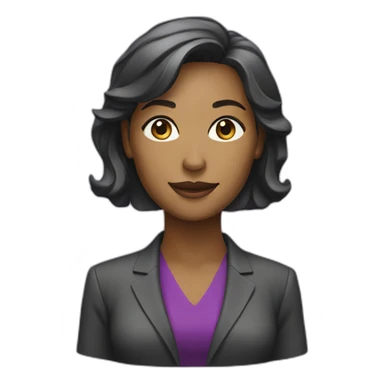 business woman purple icon sticker