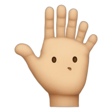 A hand with a grandpa face pointing at me sticker