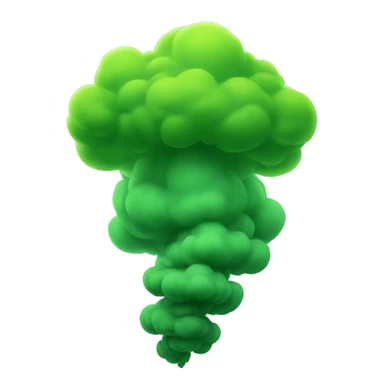 Yellow green smoke cloud sticker