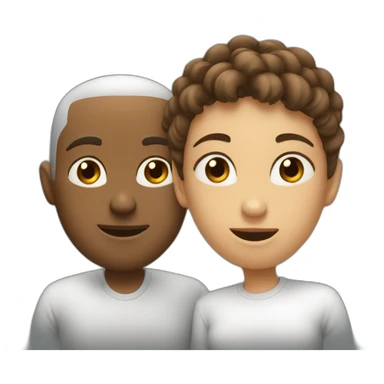 Couple blanc en train de discuter sticker