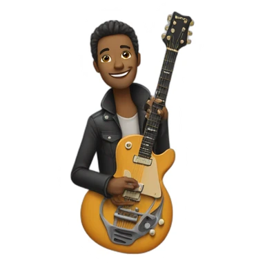 guitar player sticker