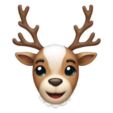 cute reindeer Christmas sticker