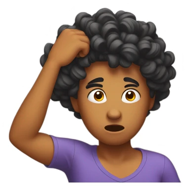 frustrated pulling hair sticker