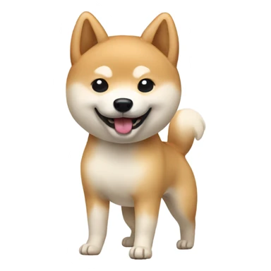 Cream Shiba dance sticker