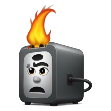 Cable modem on fire sticker