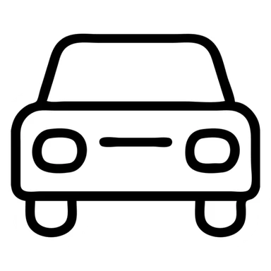 glassmorphism car icon, minimal, frosted glass effect, icon style sticker