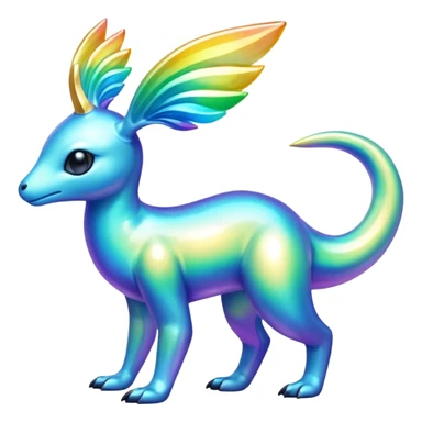 Shiny Aurorus-Heliolisk-Arbil-Fakémon-hybrid-creature (full body)  sticker
