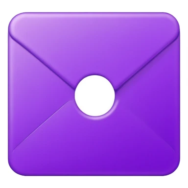 purple empty letter card Rectangle sticker
