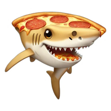 Shark with pizza  sticker