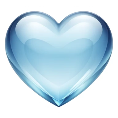crystal clear heart sticker