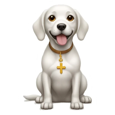 Dog inventing religion sticker