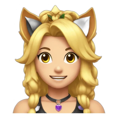 Bowsette catgirl sticker