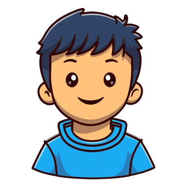 cheerful young boy sticker
