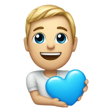 Blue heart saying “ I love my boyfriend “  sticker