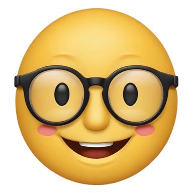 Smart smiley with glasses stock vector make him black sticker